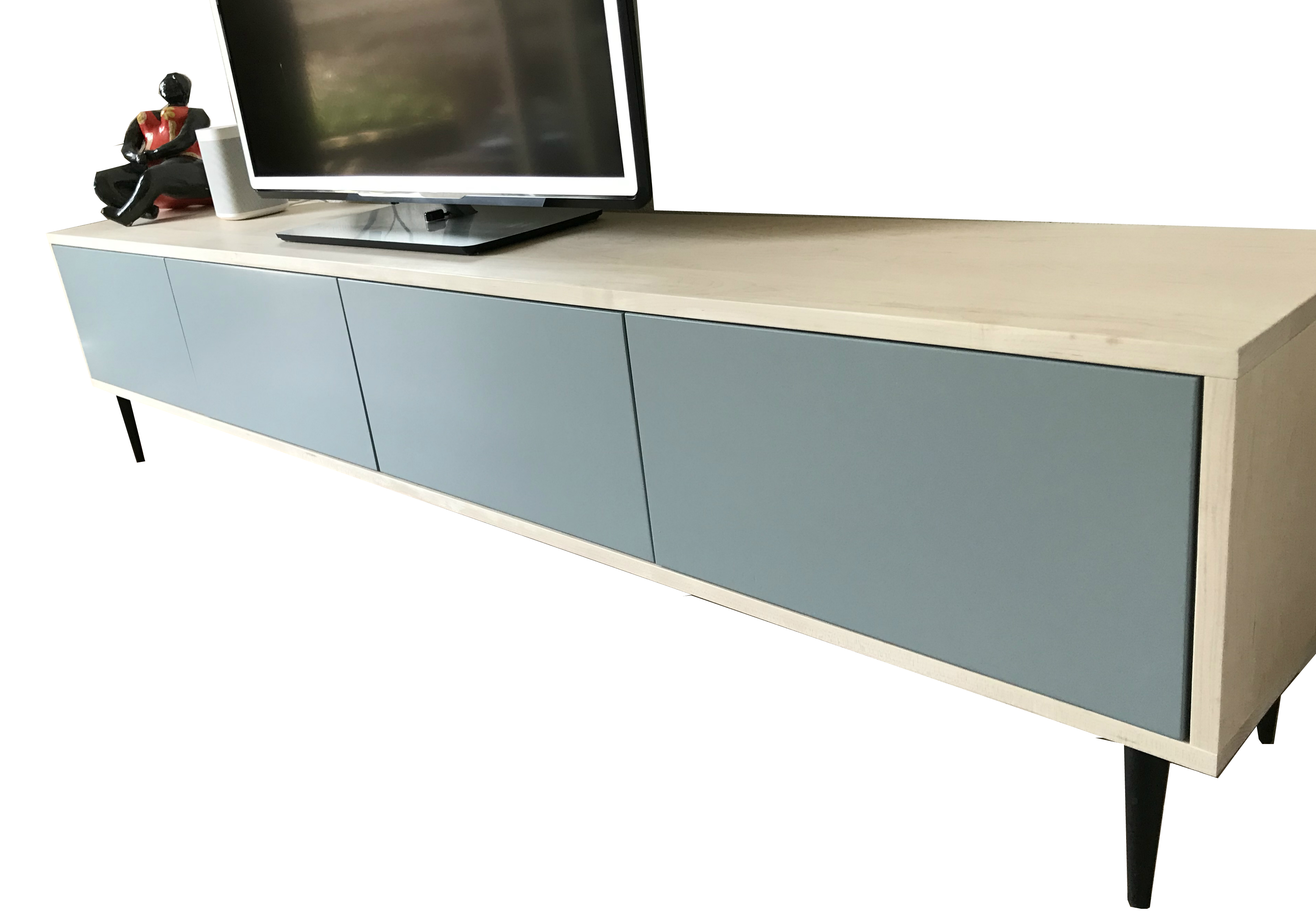 Verwonderend handgemaakt TV-meubel op maat, modern, strak en minimalistisch KJ-97